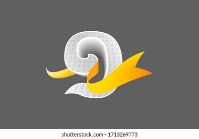 Vector, 3D of khmer number with golden ribbon isolation template, Cambodia