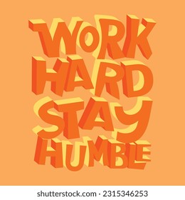 vector 3d letter design motivational quotes isometric