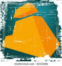 vector 3d letter "J" on GRUNGE background