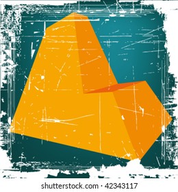 vector 3d letter "L" on GRUNGE background