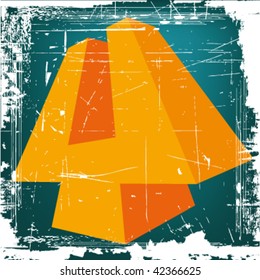 vector 3d letter "Y" on GRUNGE background