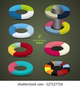 Vector  3D / loop business report or plan / modern template / education template / business brochure