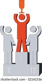 Vector. 3d man set color 02