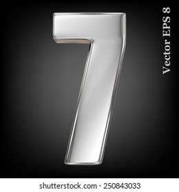 Vector 3d metal number collection - 7. Eps 8 using mesh.