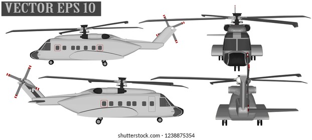 Vector 3D Military Helicopter 
For Warrior Soldier