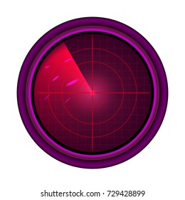 vector 3d military radar on a white background