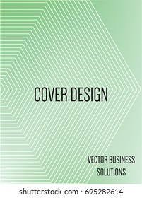 Vector 3d modern cover design. Green a4 gradient glow poster template with abstract stroke shapes, 80s memphis geometric style. Futuristic neon colored geometric glitch background, hipster pattern.
