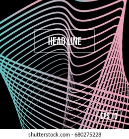 Vector 3d modern cover design.Different color flame pattern with abstract forms of fluid motion, geometric style. Futuristic colored geometric background with bugs, hipster pattern.