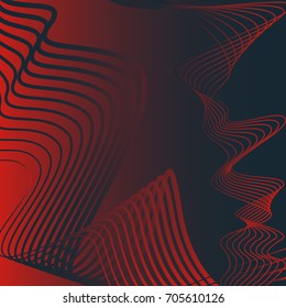 Vector 3d modern cover design.Different color flame pattern with abstract forms of fluid motion, geometric style. Futuristic colored geometric background with bugs, hipster pattern.