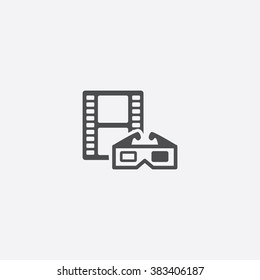 Vector 3d movie Icon