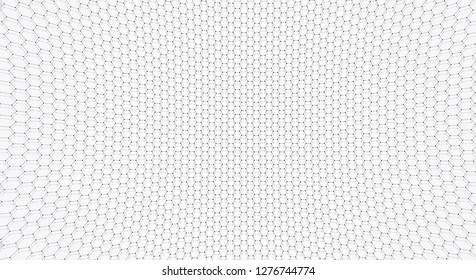 Vector 3d object from a hexagon grid with dots. stylish design