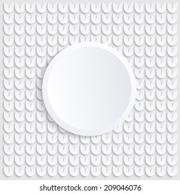 vector 3D paper card with a knitted background and place for text 2015. EPS10