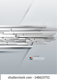 Vector 3d líneas de papel diseño moderno