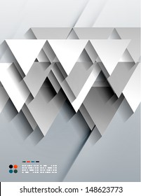 Vector 3d paper triangles