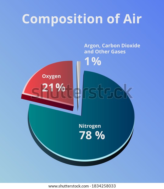 Vector 3d Pie Chart Composition Air Stock Vector (Royalty Free) 1834258033