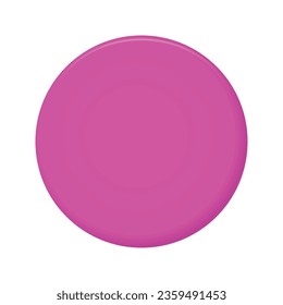 Vector 3d pink circle on white background.
