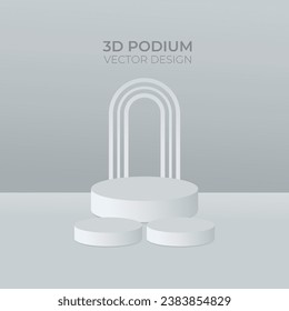 Vector 3D Podium Design template 	
