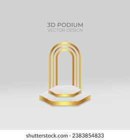 Vector 3D Podium Design template 	
