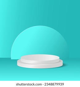vector 3d podium scene display with  tosca background