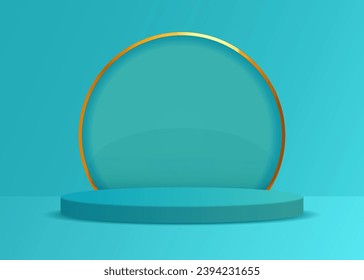 pantalla de escena de podio vectorial 3d con fondo tosca