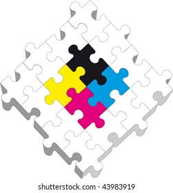 Vector. 3d puzzle 19. More Puzzles see in portfolio
