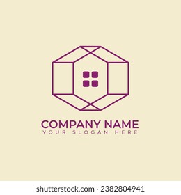 Vector 3d real estate logo design