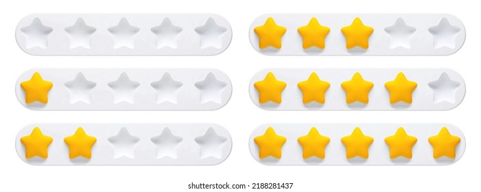 Vector 3d realistic illustration of a feedback star, evaluation of a product or service