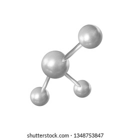 Vector 3D Realistic Molecule Isolated on White Background, Illustration.