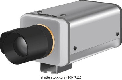 vector of 3d realistic security camera