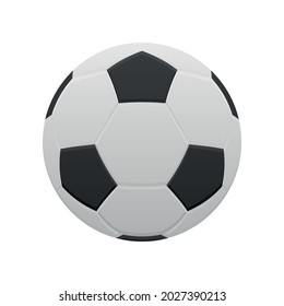 Vector 3d realistic soccer ball on white background. Football illustration.