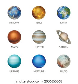 Vector 3d Realistic Space Planet Icon Stock Vector (Royalty Free ...