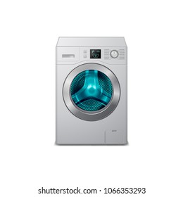 vector 3d realistic washing machine