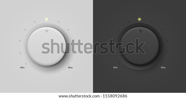 Vector 3d Realistic White Black Plastic Stock Vector (Royalty Free ...