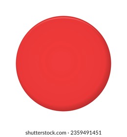 
Vector 3d red circle on white background.