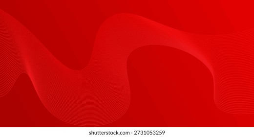 Vector 3d Red stripy metallic background. Wave stripes background. metal