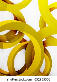 Anillos vectores 3d y fondo de diseño de remolques