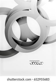 Anillos vectores 3d y fondo de diseño de remolques