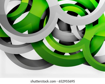 Anillos vectores 3d y fondo de diseño de remolques