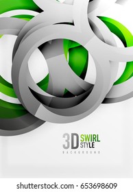 Anillos vectores 3d y fondo de diseño de remolques