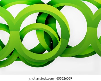Vektor-3D-Ringe und wirbelnder Hintergrund