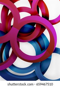 Anillos vectores 3d y fondo de diseño de remolques