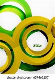 Anillos vectores 3d y fondo de diseño de remolques