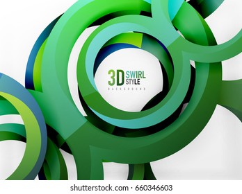 Anillos vectores 3d y fondo de diseño de remolques