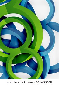 Anillos vectores 3d y fondo de diseño de remolques