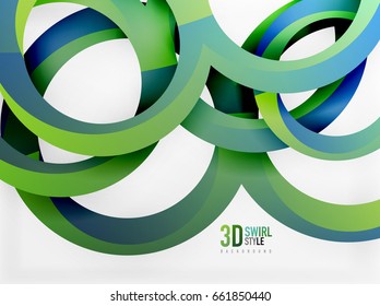 Anillos vectores 3d y fondo de diseño de remolques