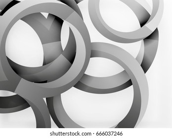 Anillos vectores 3d y fondo de diseño de remolques