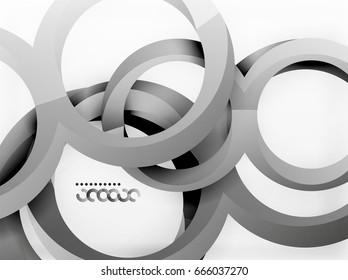 Anillos vectores 3d y fondo de diseño de remolques