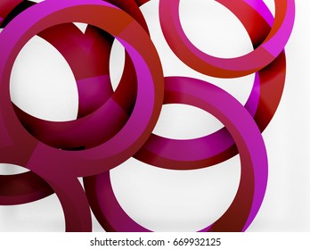 Vektor-3D-Ringe und wirbelnder Hintergrund