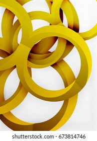 Anillos vectores 3d y fondo de diseño de remolques