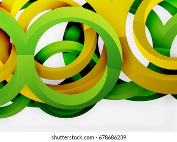 Anillos vectores 3d y fondo de diseño de remolques